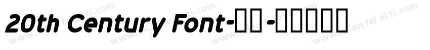 20th Century Font-常规字体转换